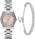 Emporio Armani Federica Pink Dial Silver Steel Strap Watch for Women - AR11658 Authentic Buy Shop Now