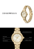Emporio Armani Mia Crystals Gold Dial Gold Steel Strap Watch for Women - AR11609 Authentic Buy Shop Now