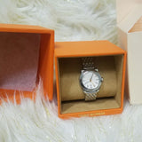 Tory Burch Whitney Ivory White Dial Silver Steel Strap Watch for Women - TBW8001 Authentic Buy Shop Now
