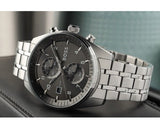 Hugo Boss Skytraveller Chronograph Grey Dial Silver Steel Strap Watch for Men - 1514151 Authentic Buy Shop Now