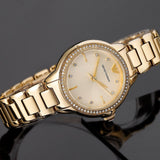 Emporio Armani Mia Crystals Gold Dial Gold Steel Strap Watch for Women - AR11609 Authentic Buy Shop Now