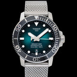 Tissot Seastar 1000 Powermatic 80 Automatic Green Dial Silver Mesh Strap Watch for Men - T120.407.11.091.00 Authentic Buy Shop Now
