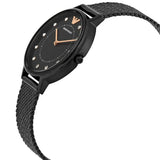 Emporio Armani Kappa Black Dial Black Mesh Strap Watch for Women - AR11252 Authentic Buy Shop Now