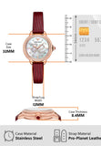 Emporio Armani Mia Mother of Pearl Dial Red Leather Strap Watch for Women - AR11646 Authentic Buy Shop Now