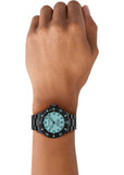 Emporio Armani Sea Explorer Turquoise Blue Dial Black Steel Strap Watch for Men - AR60084 Authentic Buy Shop Now
