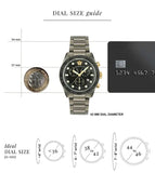 Versace Greca Dome Chronograph Black Dial Grey Steel Strap Watch for Men - VE6K00623 Authentic Buy Shop Now