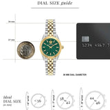 Versace V-Code Analog Green Dial Two Tone Steel Strap Watch for Women - VE8I00424 Authentic Buy Shop Now