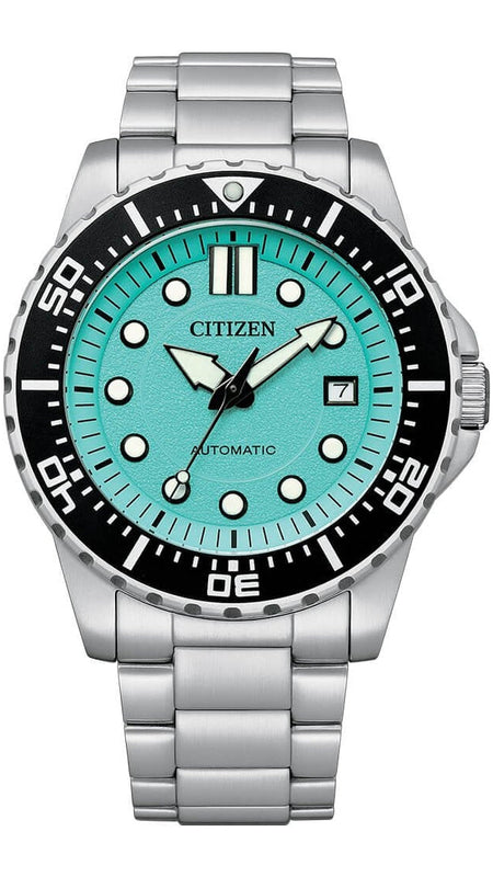 Citizen Mechanical Automatic Turquoise Dial Silver Steel Strap Watch for Men - NJ0170-83X Authentic Buy Shop Now