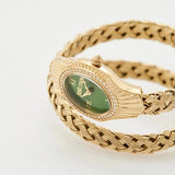 Just Cavalli Twined Green Dial Gold Steel Strap Watch for Women - JC1L305M0035 Authentic Buy Shop Now