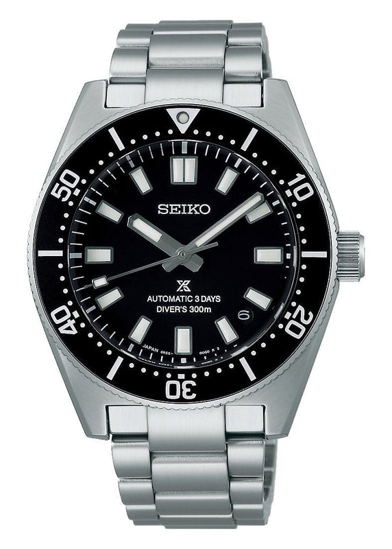 Seiko Prospex 1965 Heritage Divers Automatic Black Dial Silver Steel Strap Watch for Men - SPB453J1 Authentic Buy Shop Now