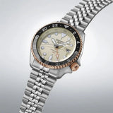 Seiko 5 GMT Sport Asia Exclusive Limited Edition Off White Dial Silver Steel Strap Watch for Men - SSK046K1 Authentic Buy Shop Now