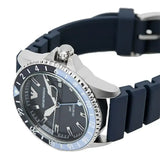 Emporio Armani World Explorer GMT Blue Dial Blue Rubber Strap Watch for Men - AR11592 Authentic Buy Shop Now