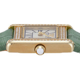 Emporio Armani Classic White Dial Green Leather Strap Watch for Women - AR11661 Authentic Buy Shop Now