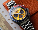 Seiko Prospex Solar Chronograph 1969 Re-interpretation Orange Dial Silver Steel Strap Watch for Men - SSC947 Authentic Buy Shop Now