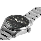 Seiko 5 Sports Flieger Automatic Black Dial Silver Steel Strap Watch for Men - SRPH27K1 Authentic Buy Shop Now