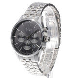 Hugo Boss Avery Chronograph Black Dial Silver Steel Strap Watch for Men - 1514157