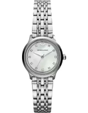Emporio Armani Alpha Mother of Pearl Dial Silver Steel Strap Watch for Women - AR1803 Authentic Buy Shop Now