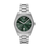 Emporio Armani Frederico Analog Green Dial Silver Steel Strap Watch for Men - AR11621 Authentic Buy Shop Now