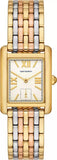 Tory Burch Eleanor White Dial Tri Tone Steel Strap Watch for Women - TBW1078 Authentic Buy Shop Now