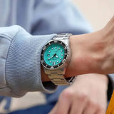 Citizen Mechanical Automatic Turquoise Dial Silver Steel Strap Watch for Men - NJ0170-83X Authentic Buy Shop Now