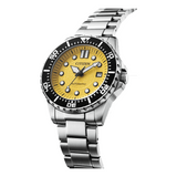 Citizen Mechanical Automatic Yellow Dial Silver Steel Strap Watch for Men - NJ0170-83Z Authentic Buy Shop Now
