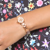 Tory Burch Riva Rose Gold Dial Rose Gold Steel Strap Watch for Women - TBW4037 Authentic Buy Shop Now