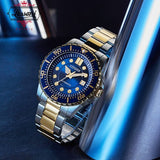 Citizen Mechanical Automatic Blue Dial Two Tone Steel Strap Watch for Men - NJ0174-82L Authentic Buy Shop Now