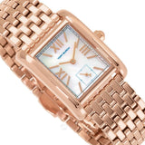 Tory Burch Eleanor Mother of Pearl White Dial Rose Gold Steel Strap Watch for Women - TBW1079 Authentic Buy Shop Now