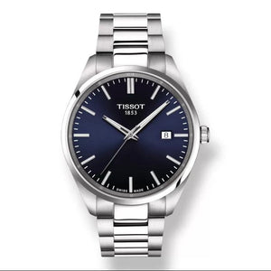 Tissot PR 100 Blue Dial Silver Steel Strap Watch for Men - T150.410.11.041.00 Authentic Buy Shop Now