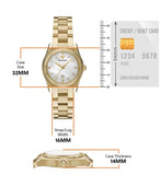 Emporio Armani Federica Mother of Pearl White Dial Gold Steel Strap Watch for Women - AR11657 Authentic Buy Shop Now