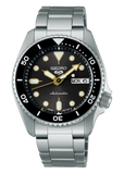 Seiko 5 Sports SKX Street Stonewash Black Dial Silver Steel Strap Watch for Men - SRPL79K1 Authentic Buy Shop Now
