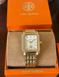 Tory Burch Robinson White Dial Gold Steel Strap Watch for Women - TBW1500 Authentic Buy Shop Now