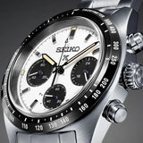 Seiko Prospex Speedtimer Solar Chronograph White Dial Silver Steel Strap Watch for Men - SSC813 Authentic Buy Shop Now