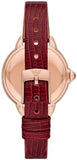 Emporio Armani Mia Mother of Pearl Dial Red Leather Strap Watch for Women - AR11646 Authentic Buy Shop Now