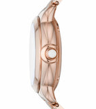 Emporio Armani Mia Meccanico Mother of Pearl Dial Rose Gold Steel Strap Watch for Women - AR60072 Authentic Buy Shop Now