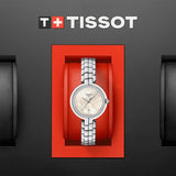Tissot T-Lady Flamingo Diamonds Mother of Pearl Dial SIlver Steel Strap Watch for Women - T094.210.11.116.02 Authentic Buy Shop Now