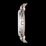 Emporio Armani Gianni T Bar Silver Dial Two Tone Steel Strap Watch for Women - AR11537 Authentic Buy Shop Now