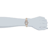 Emporio Armani Gianni T-Bar Silver Dial Beige Leather Strap Watch for Women - AR1687 Authentic Buy Shop Now