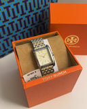 Tory Burch Eleanor White Dial Two Tone Steel Strap Watch for Women - TBW1070 Authentic Buy Shop Now