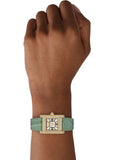 Emporio Armani Classic White Dial Green Leather Strap Watch for Women - AR11661 Authentic Buy Shop Now