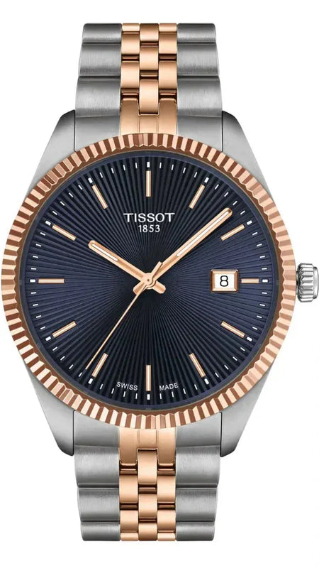 Tissot Ballade Quartz Blue Dial Two Tone Steel Strap Watch for Men - T156.410.22.041.00 Authentic Buy Shop Now
