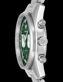 Emporio Armani Racer Chronograph Green Dial Silver Steel Strap Watch for Men - AR11637 Authentic Buy Shop Now