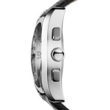 Emporio Armani Velente Silver Dial Black Leather Strap Watch for Women - AR0670 Authentic Buy Shop Now