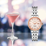 Seiko Presage Cocktail Time Automatic Diamonds White Dial Silver Steel Strap Watch for Women - SRE012J1 Authentic Buy Shop Now