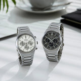 Seiko Conceptual Chronograph White Dial Silver Steel Strap Watch for Men - SSB451P1 Authentic Buy Shop Now
