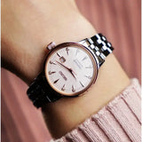 Seiko Presage Cocktail Time Automatic Diamonds White Dial Silver Steel Strap Watch for Women - SRE012J1 Authentic Buy Shop Now