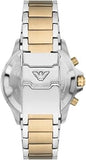 Emporio Armani World Explorer Chronograph Cream Dial Two Tone Steel Strap Watch for Men - AR11606 Authentic Buy Shop Now