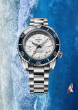 Seiko Prospex 1968 Heritage Diver's GMT 60th Anniversary White Dial Silver Steel Strap Watch for Men - SPB519J1 Authentic Buy Shop Now