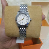 Tory Burch Whitney Ivory White Dial Silver Steel Strap Watch for Women - TBW8001 Authentic Buy Shop Now