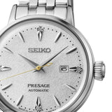 Seiko Presage Cocktail Time Automatic Diamonds White Dial Silver Steel Strap Watch for Women - SRE017J1 Authentic Buy Shop Now